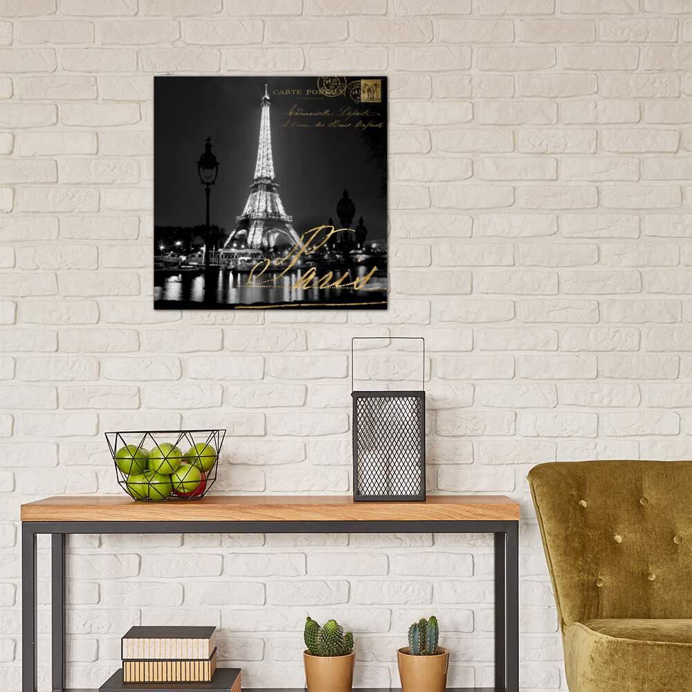 Icanvas Paris At Night By Kate Carrigan Canvas Wall Art Kac41