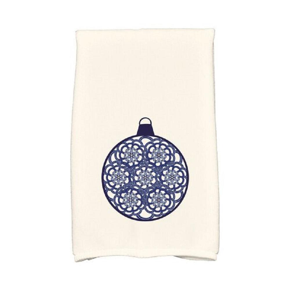 16 In X 25 Navy Blue Snowflake Bulb Holiday Geometric Print Navy Blue Snowflake Bulb Holiday Geometric Print Kitchen Towel Kthgn678bl1 The Home Depot