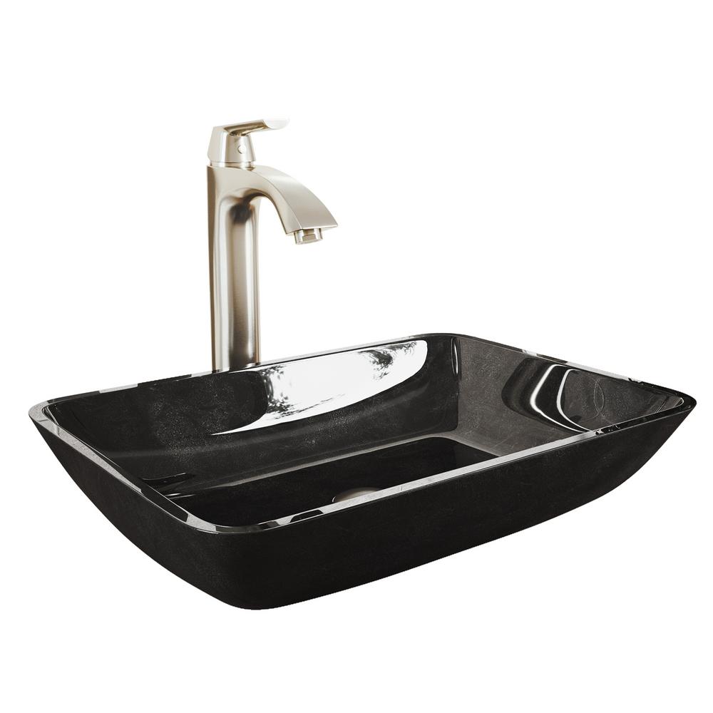 Vigo Rectangular Gray Onyx Glass Vessel Bathroom Sink Set With Linus Faucet In Brushed Nickel Vgt1651 The Home Depot - Vigo Rectangular Gray Onyx Glass Vessel Bathroom Sink Vigo Rectangular Gray Onyx Glass Vessel Bathroom Sink Set With Linus Faucet In Brushed Nickel Vgt1651 The Home Depot - Vigo Rectangular Gray Onyx Glass Vessel Bathroom Sink