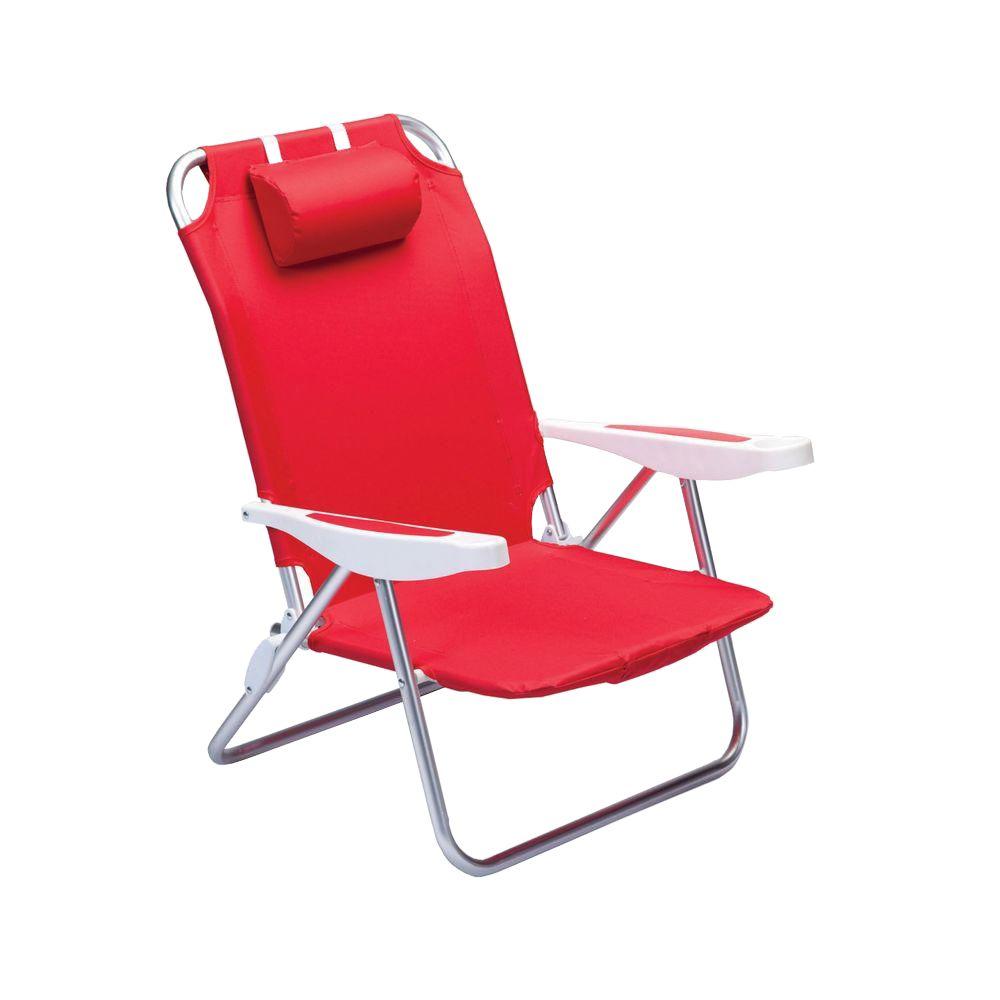 Picnic Time Red Monaco Beach Patio Chair 790 00 100 000 0 The Home Picnic Time Red Monaco Beach Patio Chair