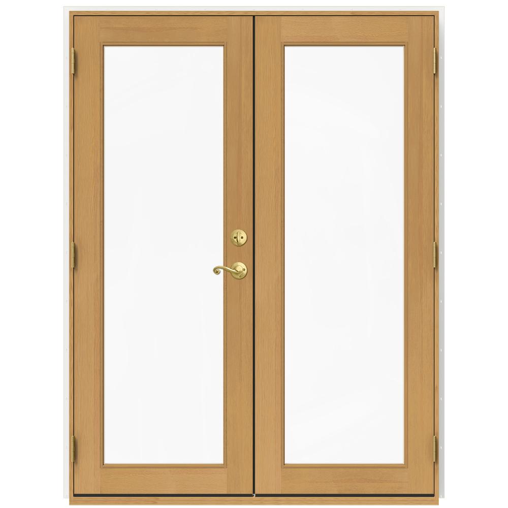 JELDWEN 60 in. x 80 in. W2500 White Clad Wood LeftHand 10 Lite