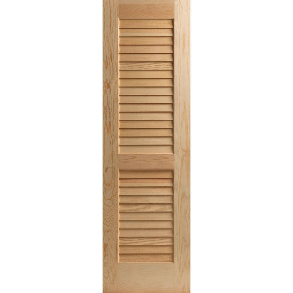 Masonite 24 in. x 80 in. Plantation Smooth Fulllouvered Solid Core