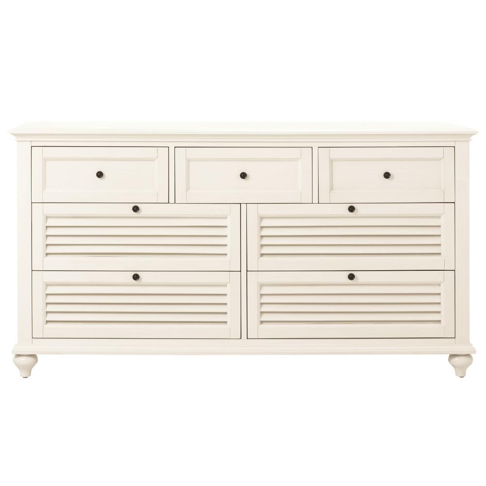 Dressers Chests Bedroom Furniture The Home Depot Hamilton 7 Drawer White Dresser