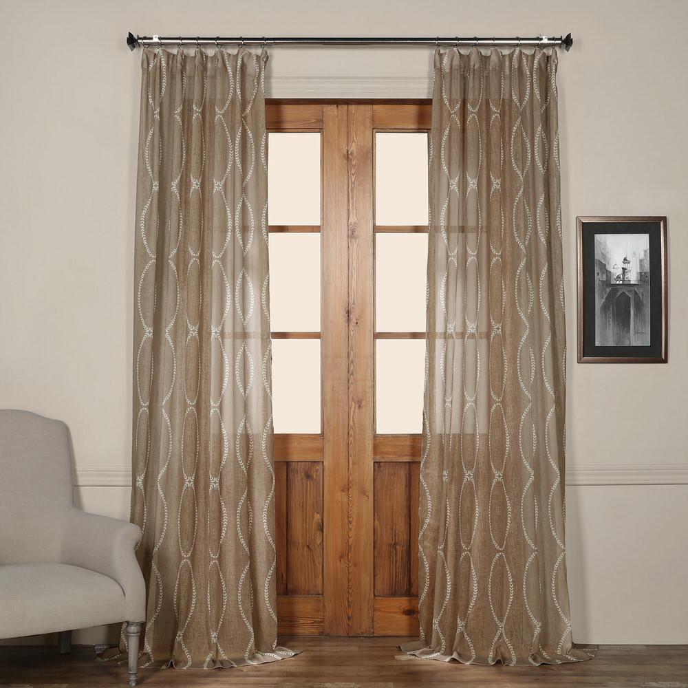 96 In Brown Curtains Drapes Window Treatments The Home
