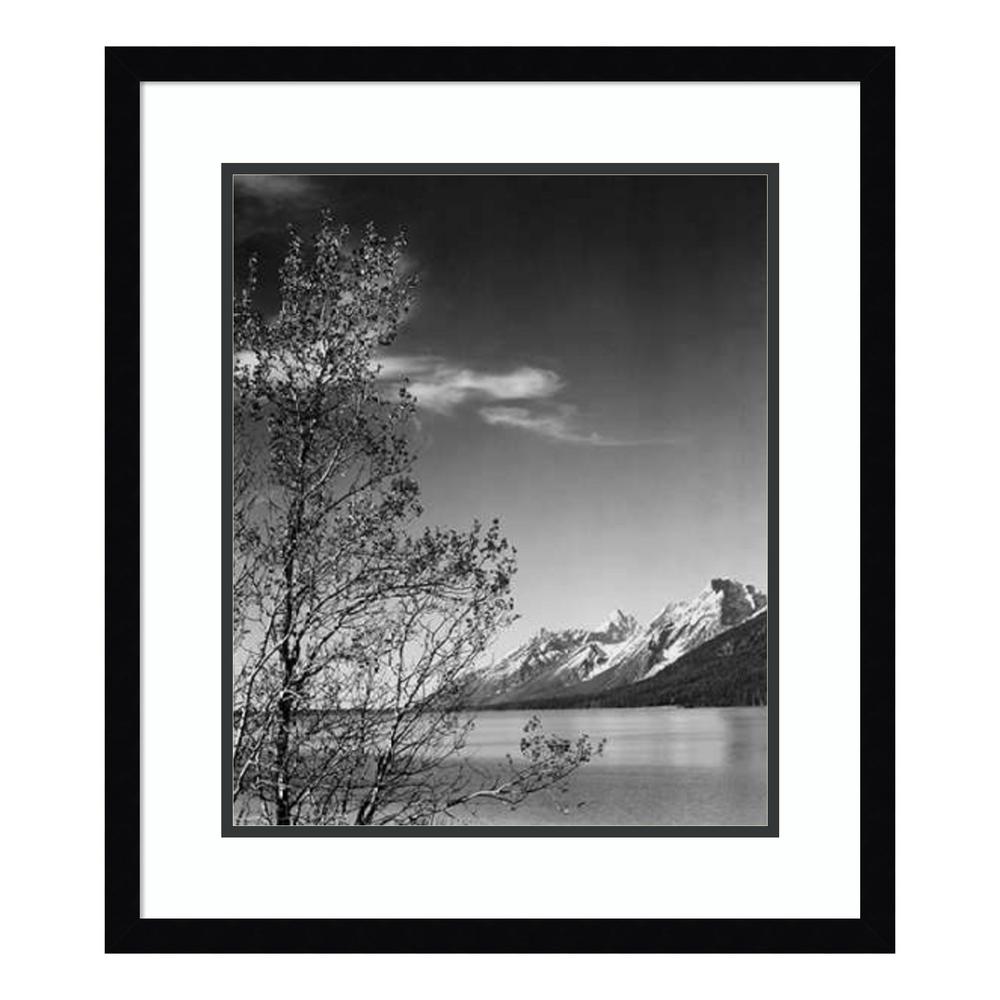 Amanti Art View Of Mountains With Tree In Foreground Grand Teton National Park Wyoming 1941 By Ansel Adams Framed Wall Art Dsw4358031 The Home Depot