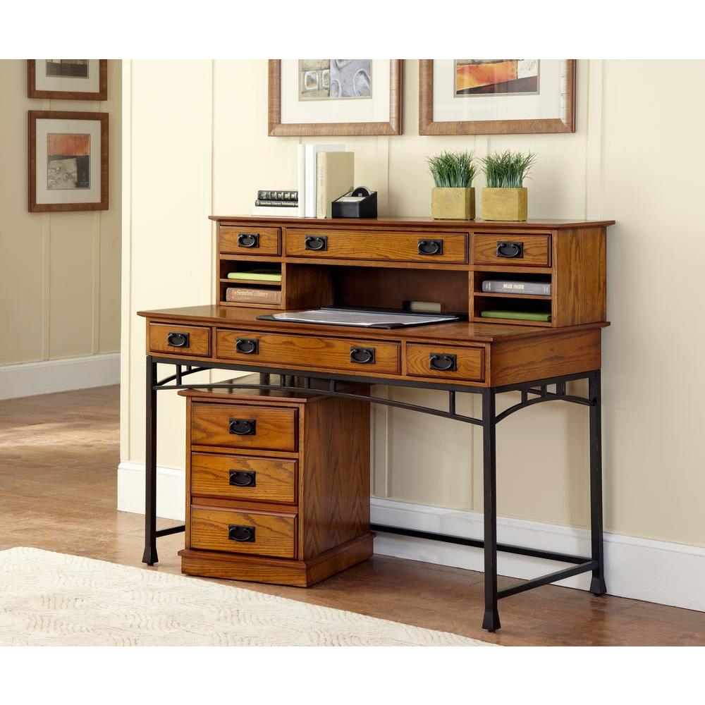 Home Styles Modern Craftsman 2 Piece Distressed Oak And Deep Brown Home Styles Modern Craftsman 2 Piece Distressed Oak And Deep Brown Office Suite