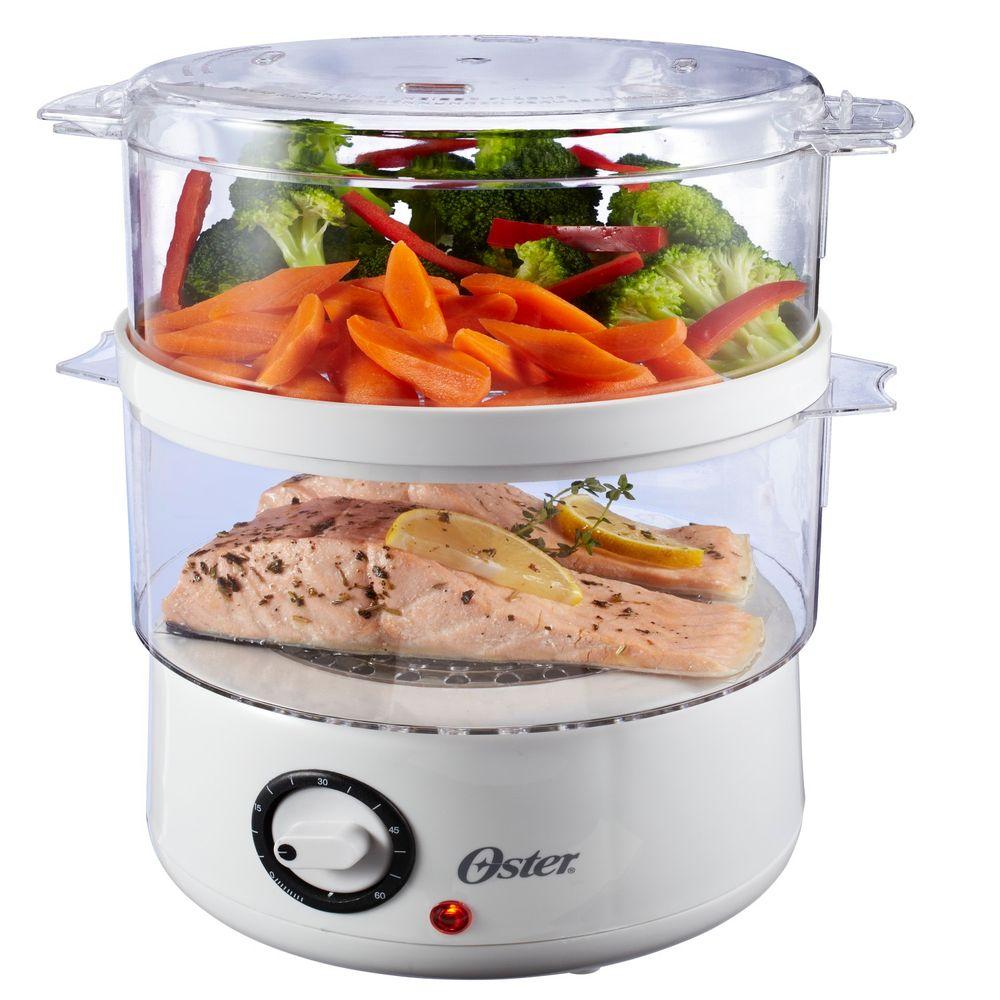 Oster 5 Qt. White Food Steamer and Rice Cooker CKSTSTMD5W The Home Depot