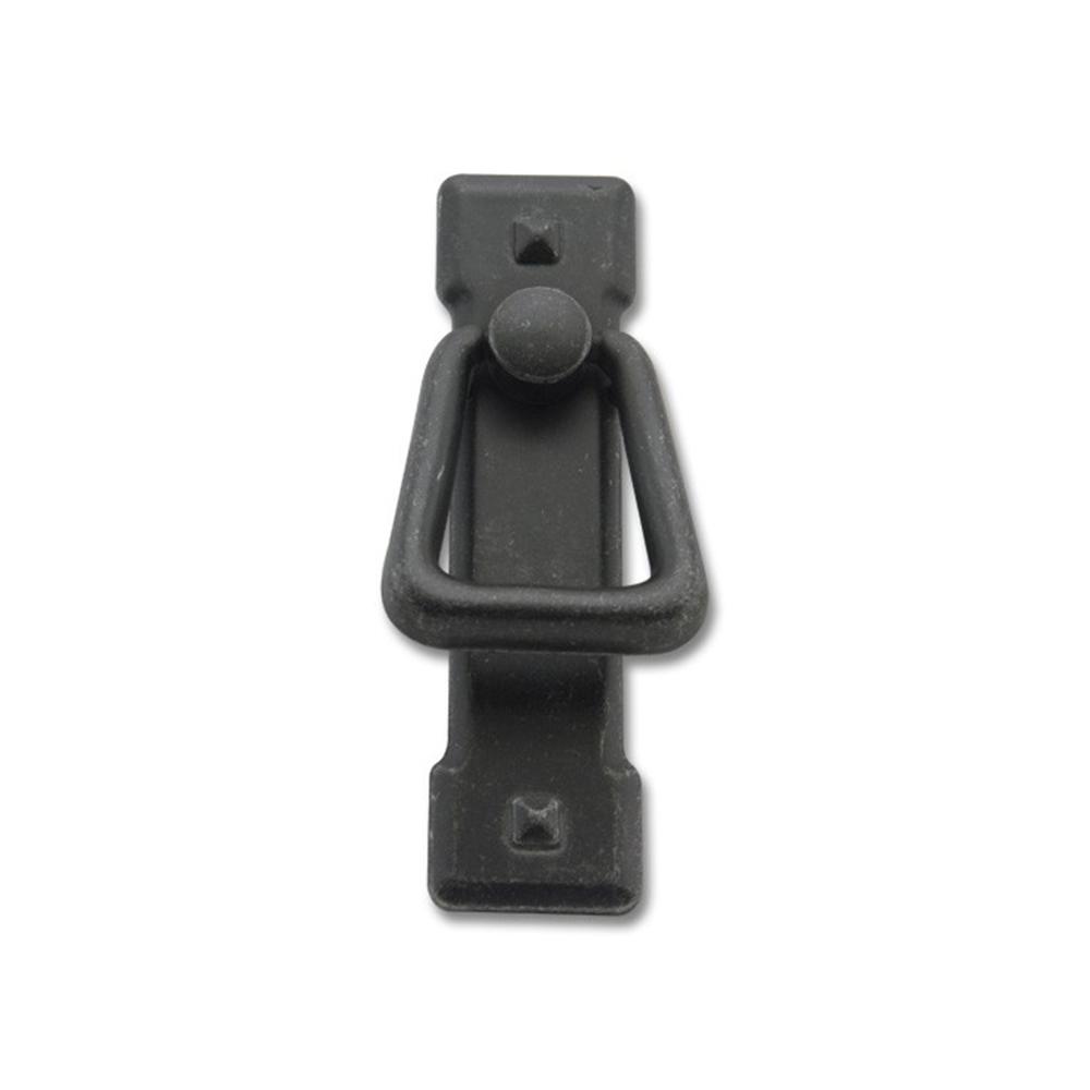 27/32 in. CentertoCenter Black Iron Cast Metal Drop Drawer Pull53.