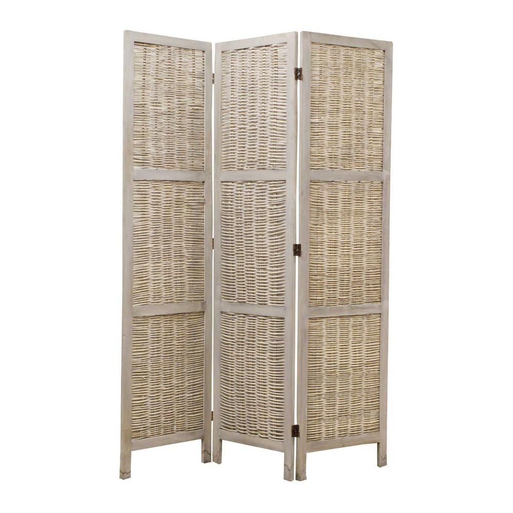 Mariana 5.58 ft. Beige 3Panel Screen Divider 274669 The Home Depot