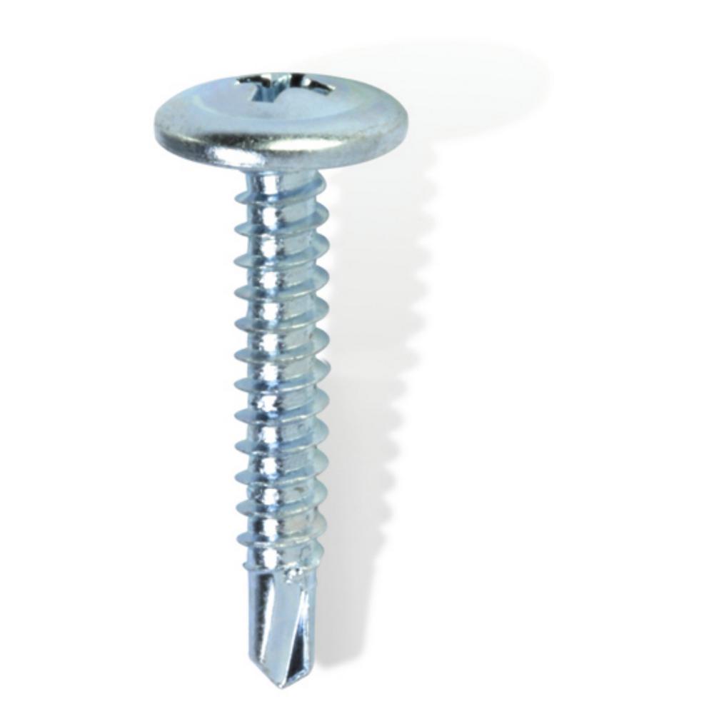 #8-18 Thread Size Phillips Drive Pan Head Steel Self-Drilling Screw Small Parts 0806KPPBZ Pack of 100 Black Zinc Plated Finish Pack of 100 #2 Drill Point 3//8 Length 3//8 Length