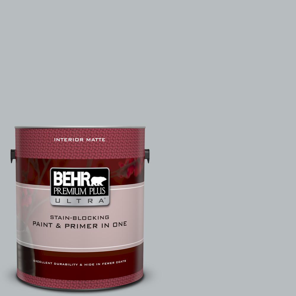 BEHR Premium Plus Ultra 1 gal. UL26019 French Silver Matte Interior
