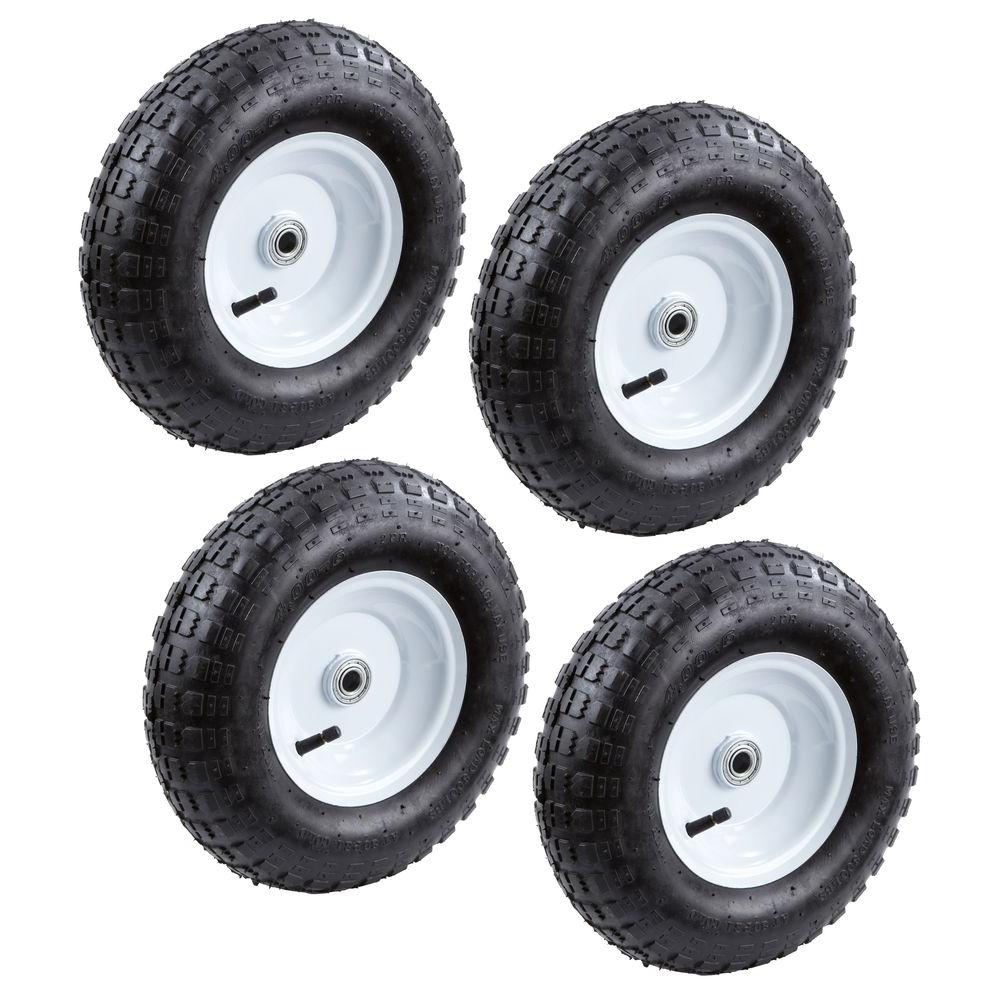 Farm and Ranch 6 in. W X 13 in. H 300 lb. cap. Rubber Centered Tire