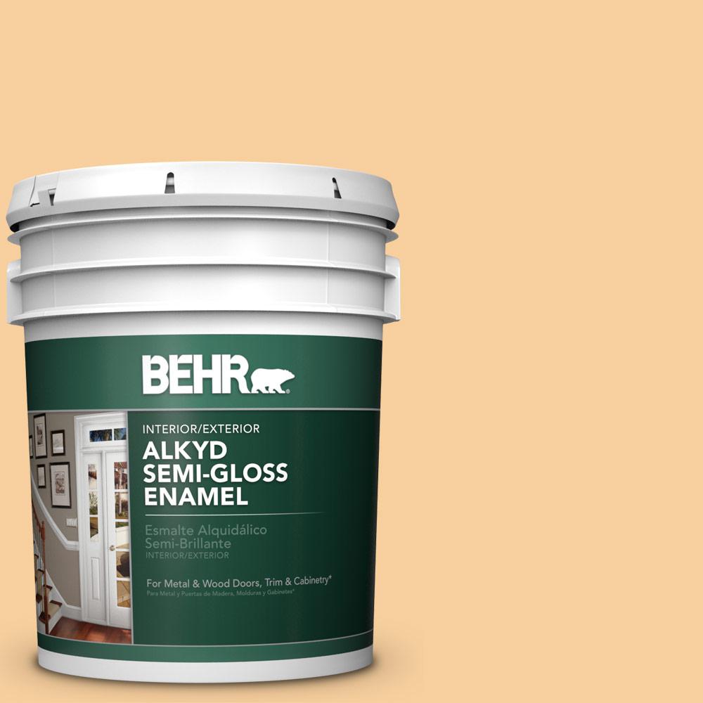BEHR 5 gal. 300C3 Bagel SemiGloss Enamel Alkyd Interior
