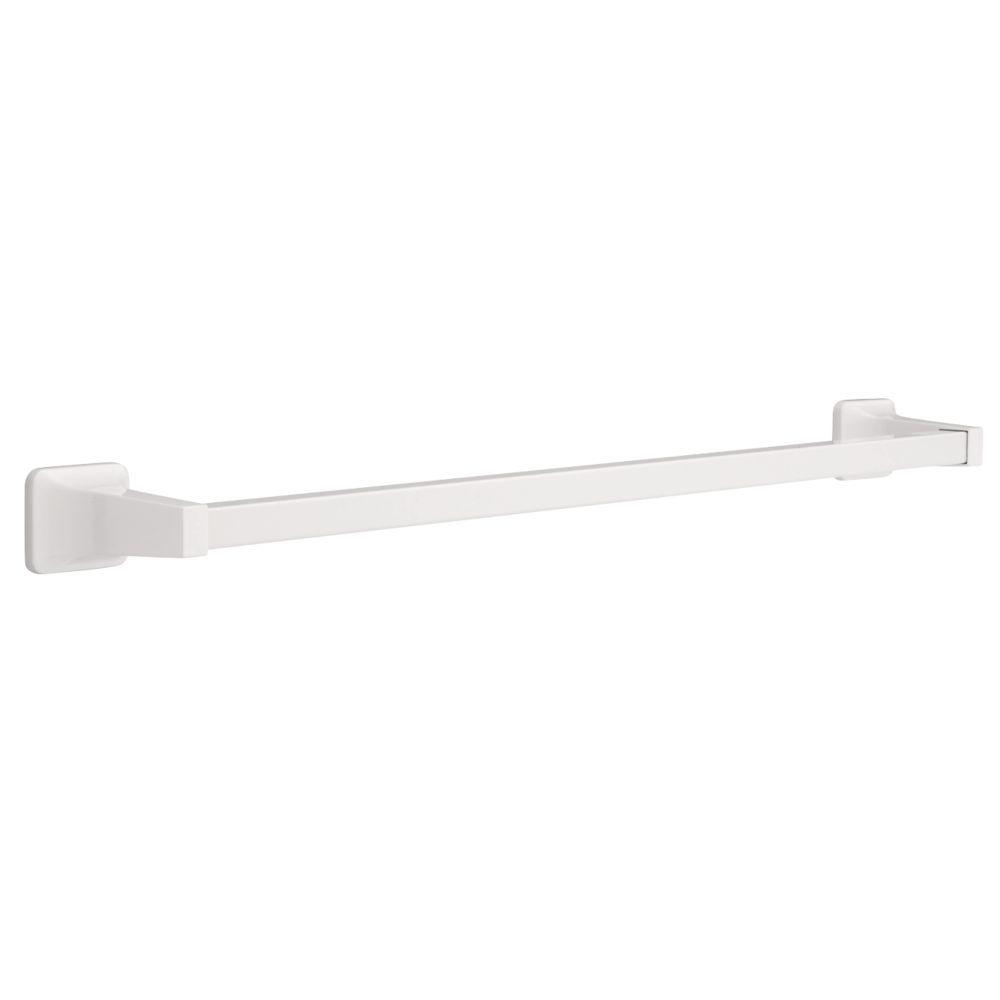 White Towel Bars Bathroom Hardware The Home Depot Towel Bar In White