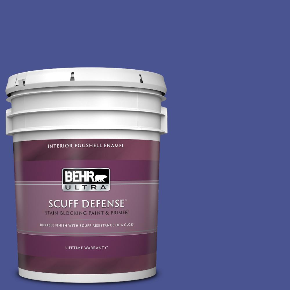 BEHR ULTRA 5 gal. #P540-7 Canyon Iris Extra Durable Eggshell Enamel Interior Paint & Primer For Sale