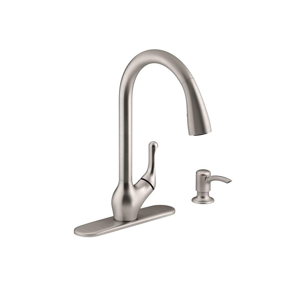 KOHLER Barossa with Response Touchless Technology SingleHandle PullDown Sprayer Kitchen Faucet