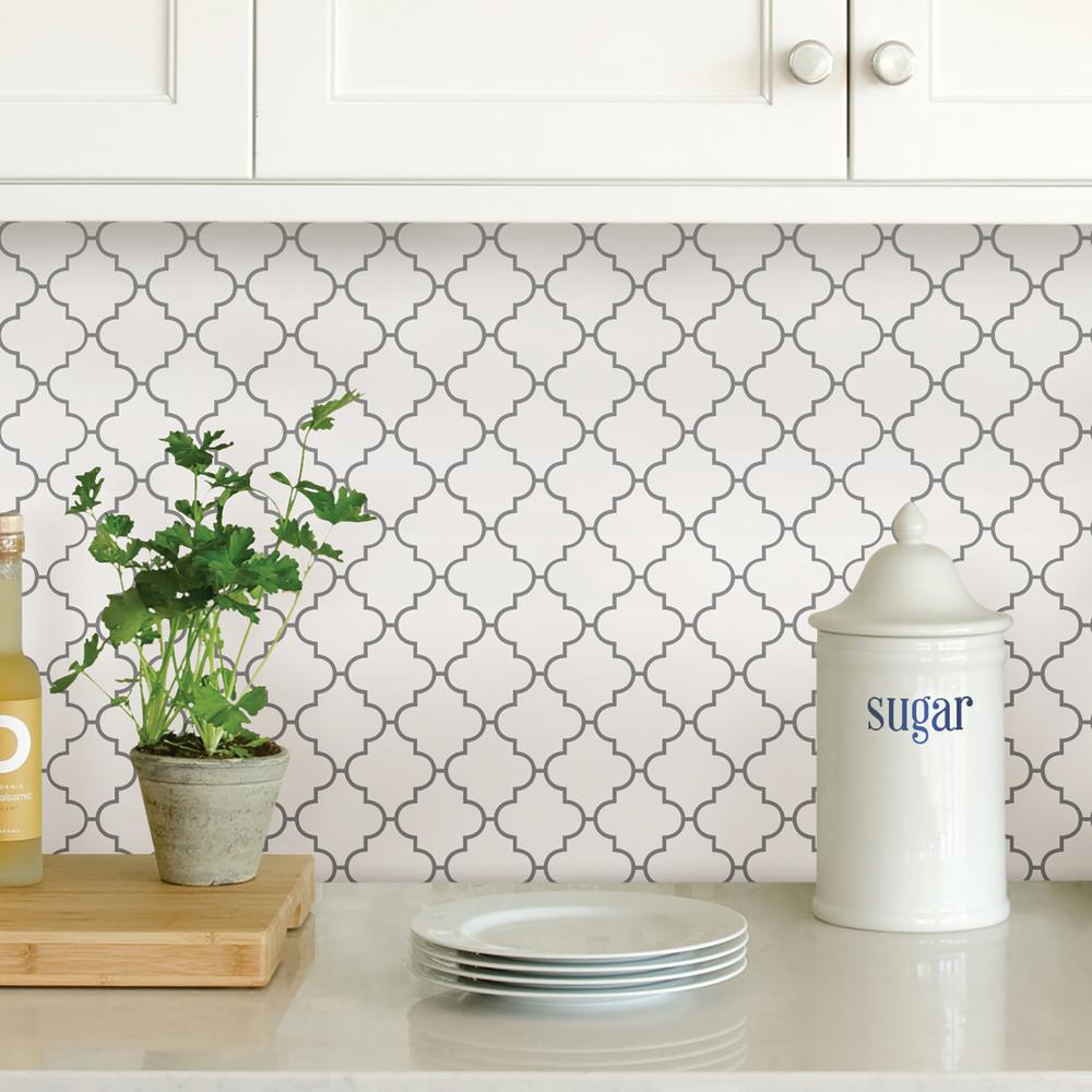 Wall Pops White Quatrefoil L Stick Backsplash Tiles Nh2360 The Wall Pops White Quatrefoil L Stick Backsplash Tiles