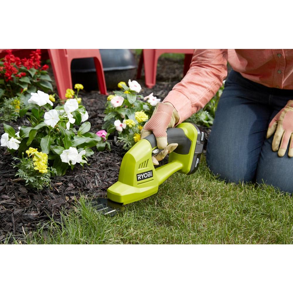 Ryobi ONE+ 18Volt LithiumIon Cordless Grass Shear And Shrubber