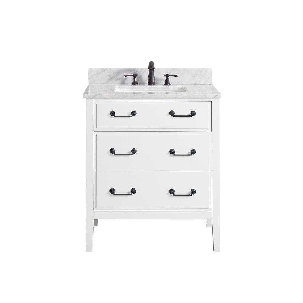 Avanity Delano 31 in. W x 22 in. D x 35 in. H Vanity in White with