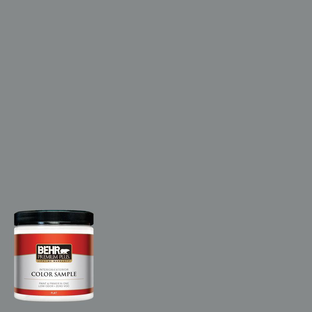 Behr Premium Plus 8 Oz N460 5 Slate Rock Flat Interior Exterior N460 5 Slate Rock Flat Interior Exterior