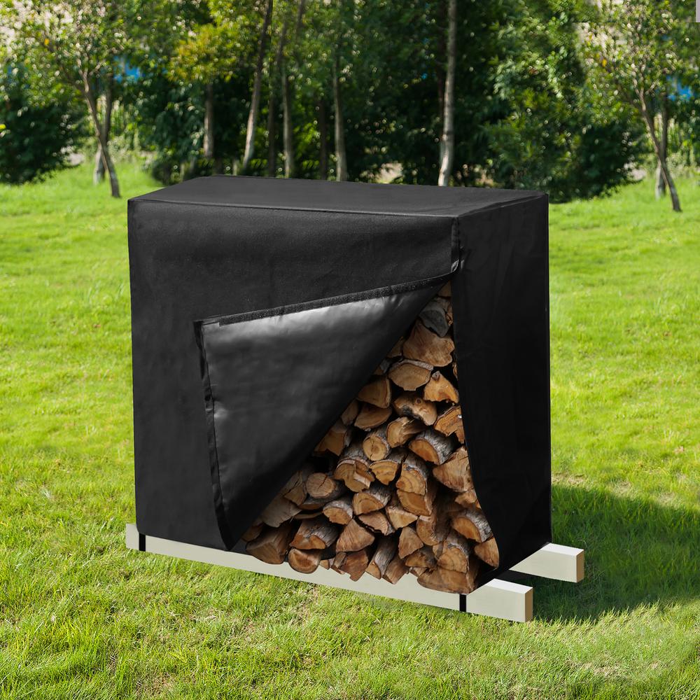 Earth Worth 4 Ft Firewood Log Rack Cover Hwd630042 The Home Depot