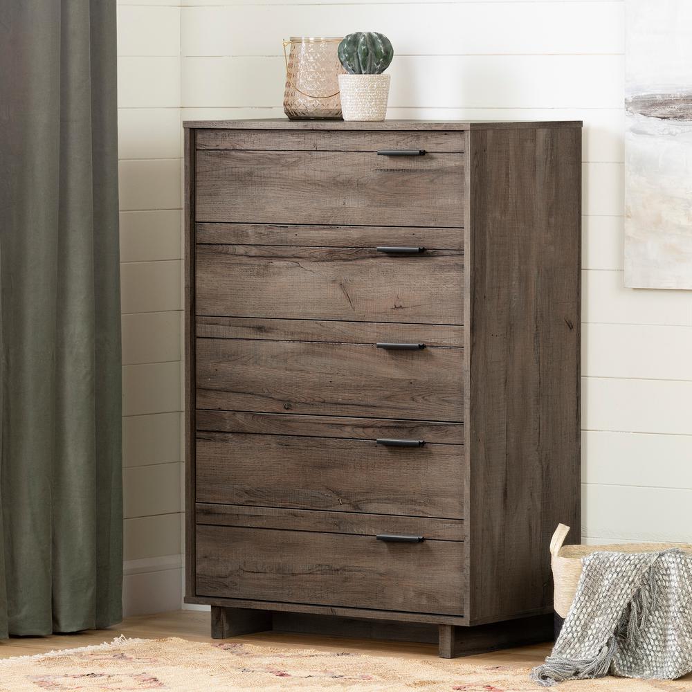 South S Fynn 5 Drawer Fall Oak Chest 11923 The Home Depot South S Fynn 5 Drawer Fall Oak