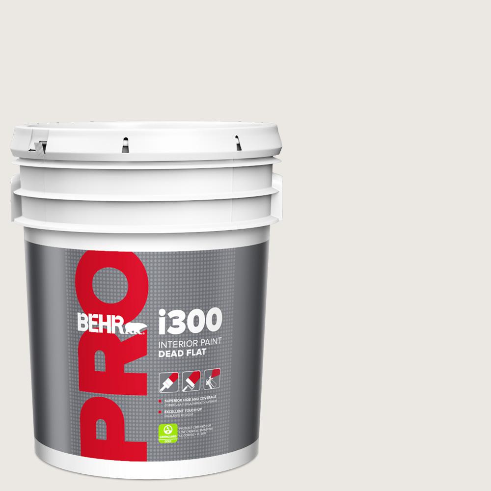 BEHR PRO 5 gal. #MQ3-32 Cameo White Dead Flat Interior ...