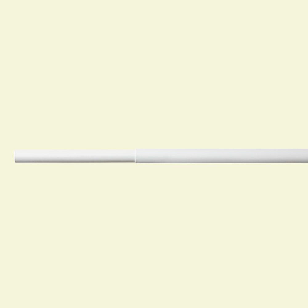 6 ft. - 8 ft. White Adjustable Closet Rod