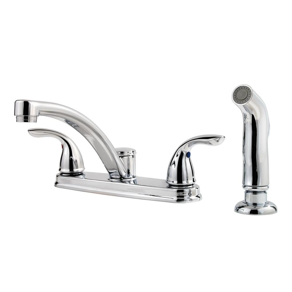Home Plus  Traditional  One Handle  Chrome  Kitchen Faucet