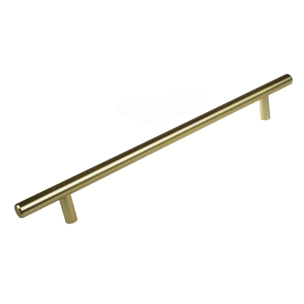Gold Drawer Pulls Cabinet Hardware The Home Depot Cc Satin Gold 12 In Long Solid Handle Bar Cabinet Drawer Pulls