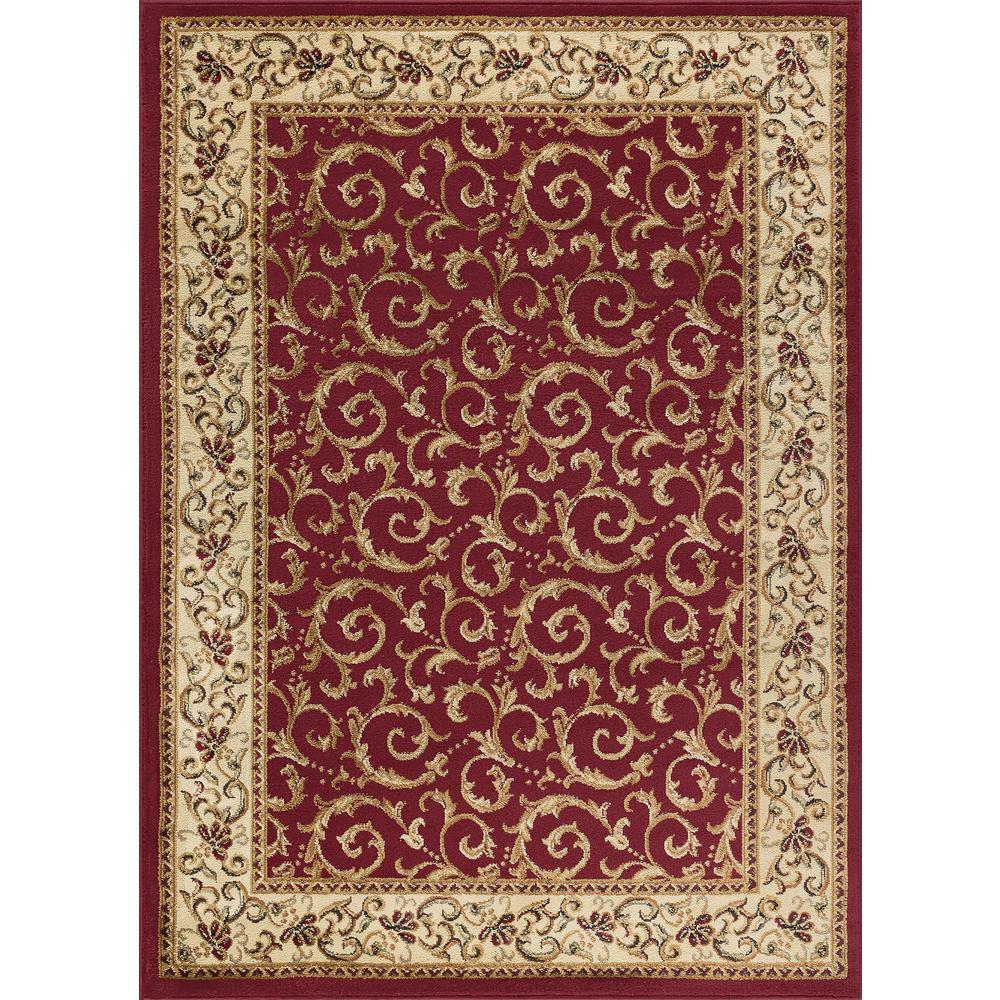 Tayse Rugs Elegance Red 8 Ft X 10 Ft Indoor Area Rug 5400 Red 8x10   Red Tayse Rugs Area Rugs 5400 Red 8x10 64 1000 