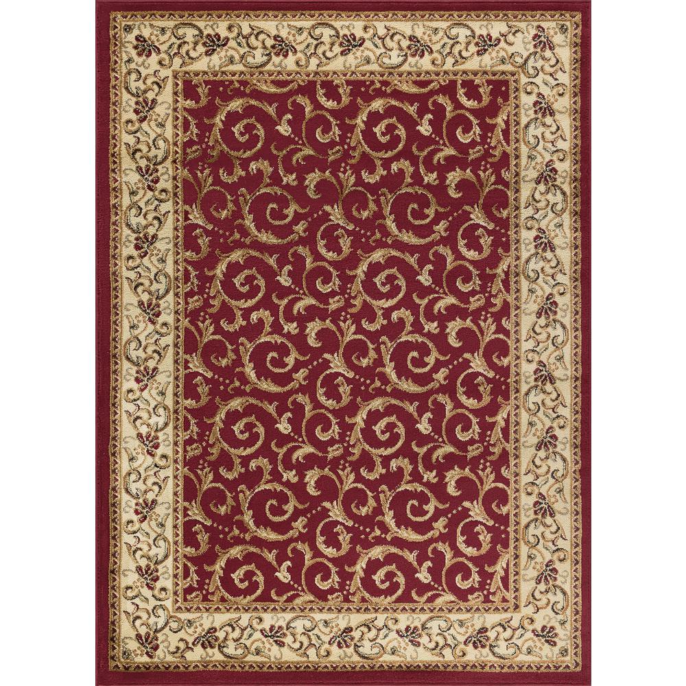 Tayse Rugs Elegance Red 9 Ft X 13 Indoor Area Rug