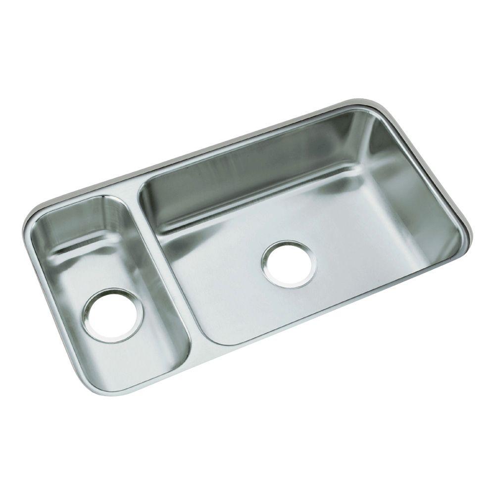 Sterling Mcallister Undermount Stainless Steel 32 In Double Bowl Kitchen Sink