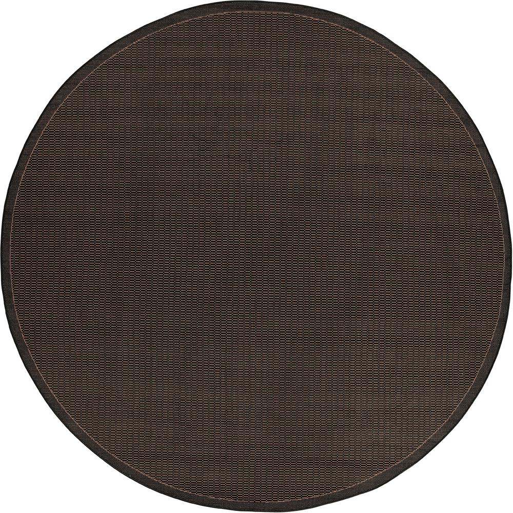 Couristan Recife Saddle Stitch Black Cocoa 8 Ft X Round Couristan Recife Saddle Stitch Black Cocoa 8 Ft X Round Indoor