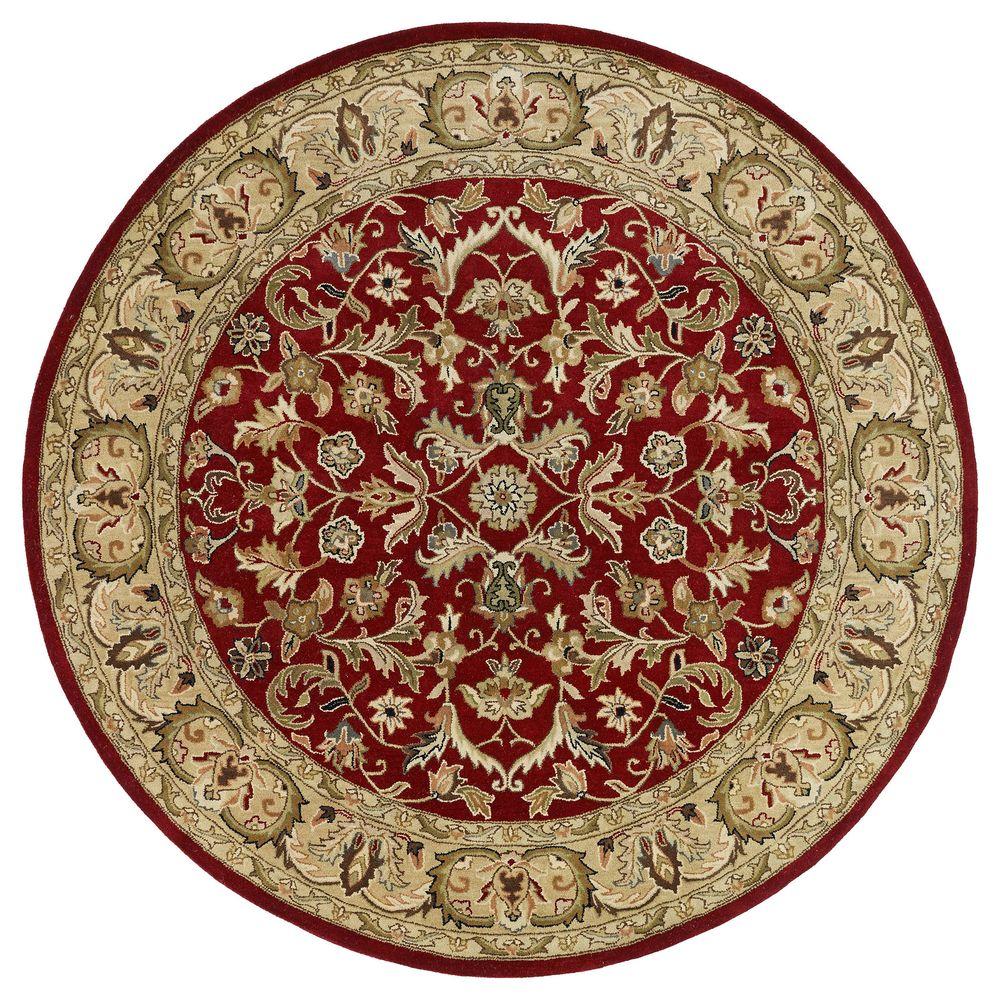 Kaleen Mystic William Red 8 ft. x 8 ft. Round Area Rug600125 7.9 Rnd