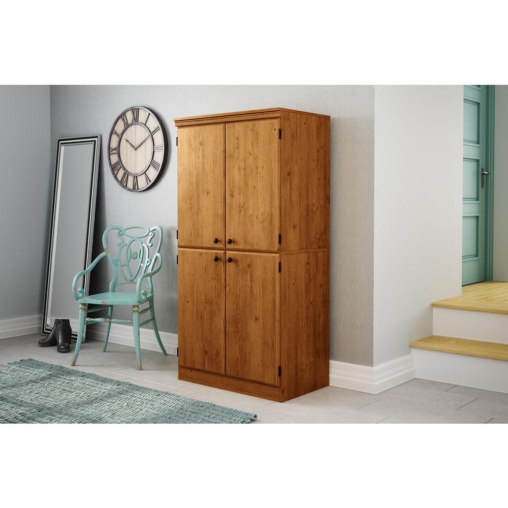 South Shore Morgan Country Pine Storage Cabinet 10074 The Home Depot