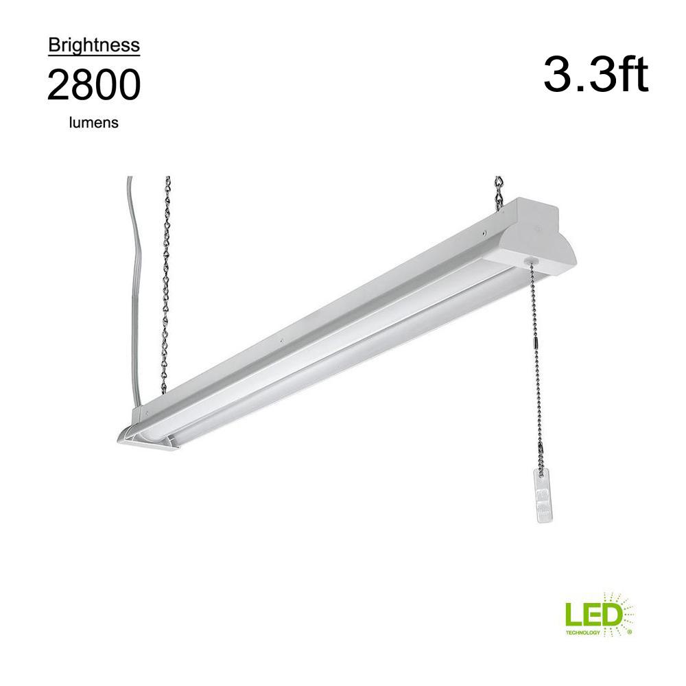 ETi 3.3 ft. 100 Watt Equivalent Integrated LED White Shop Light 4000K