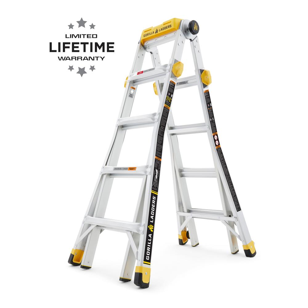 Gorilla Ladders 23 ft. Reach MPXT Aluminum Multi-Position ...