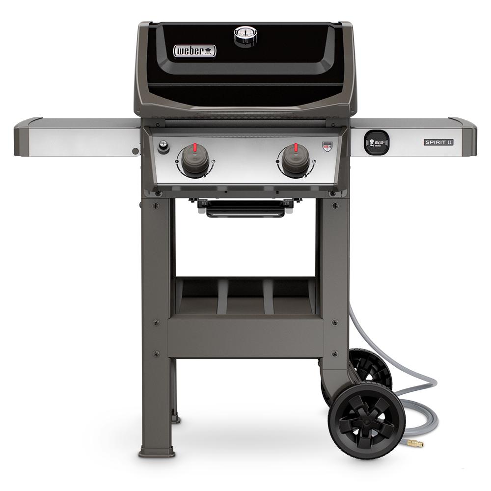 Storage Rack Small Gas Grills The Home Depot Spirit Ii E 210 2 Burner Natural Gas Grill In Black