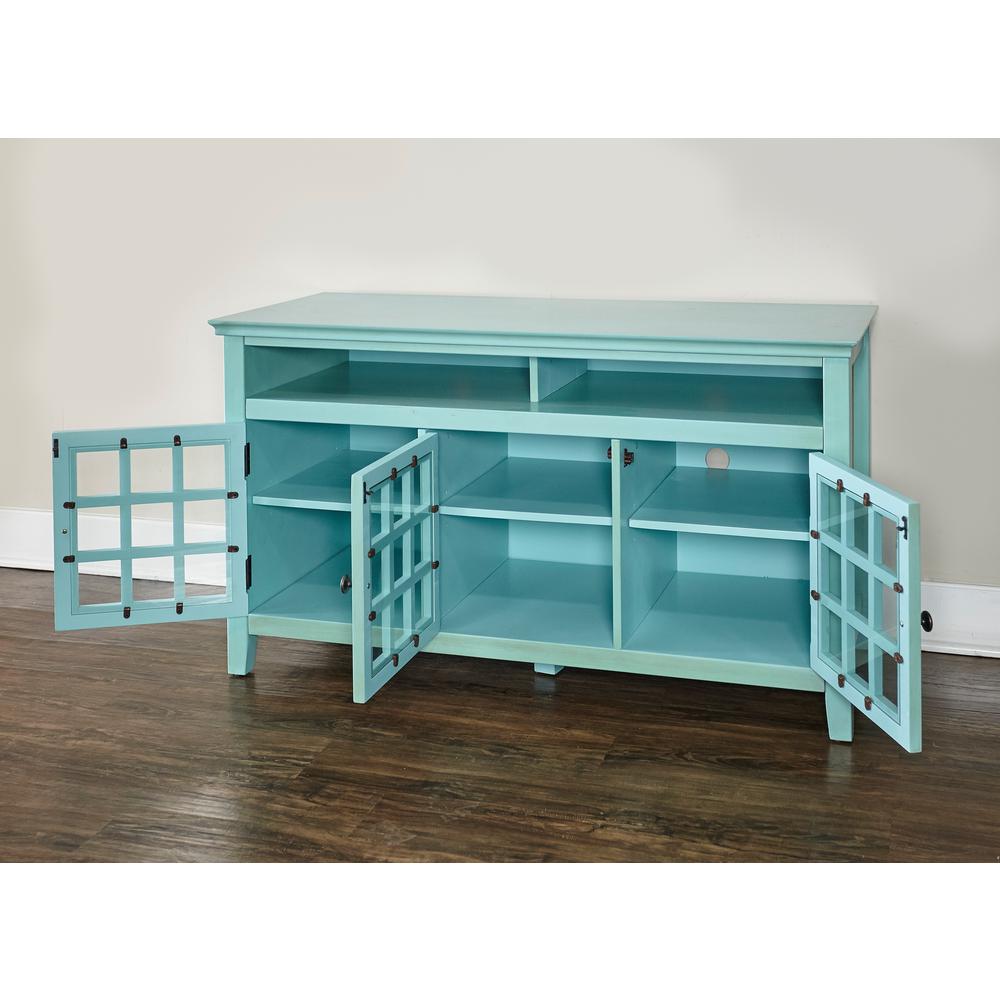 Linon Home Decor Walker Turquoise Media Cabinet Thd00480 The