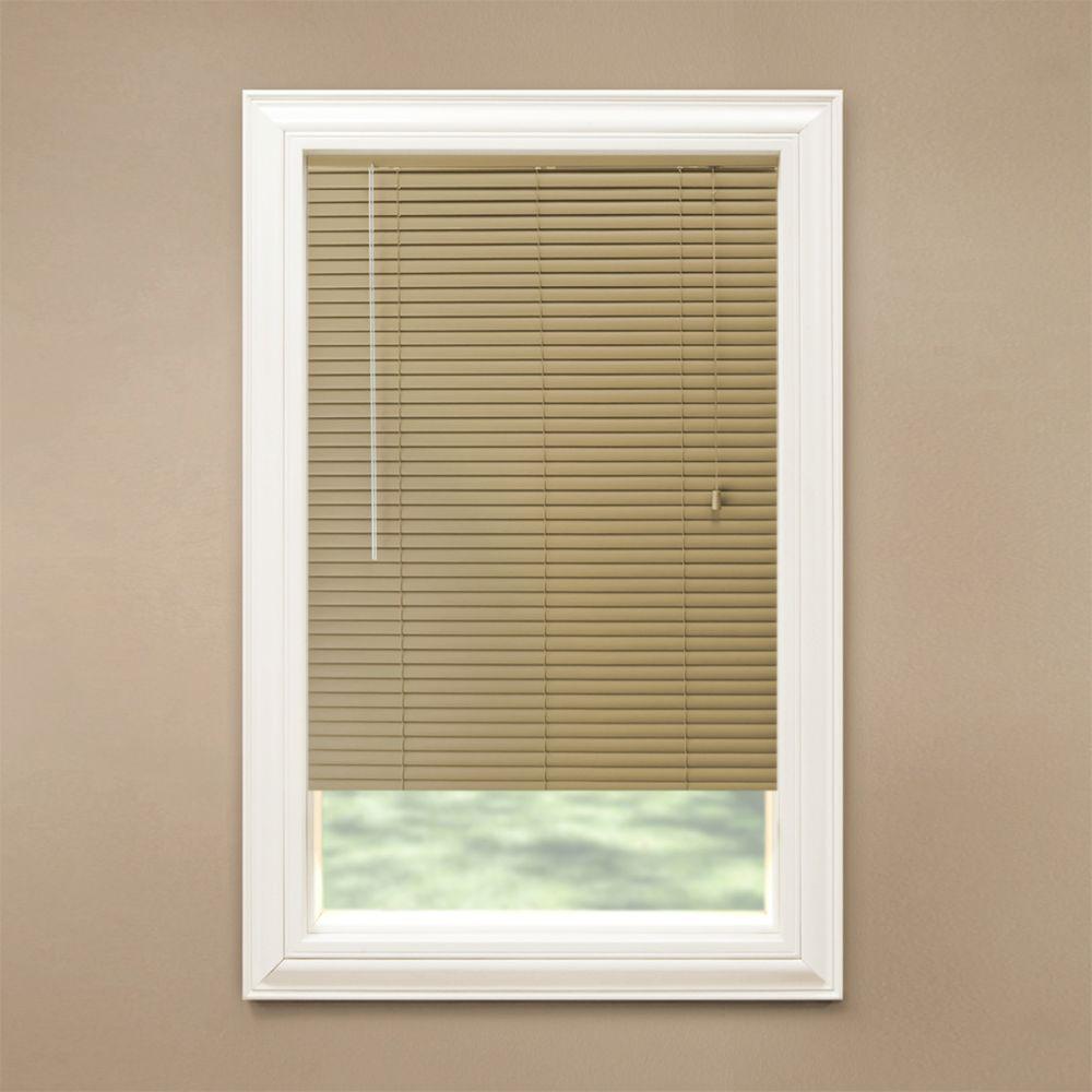 Hampton Bay White Cordless 1 in. Room Darkening Vinyl Blind - 51 in. W ...