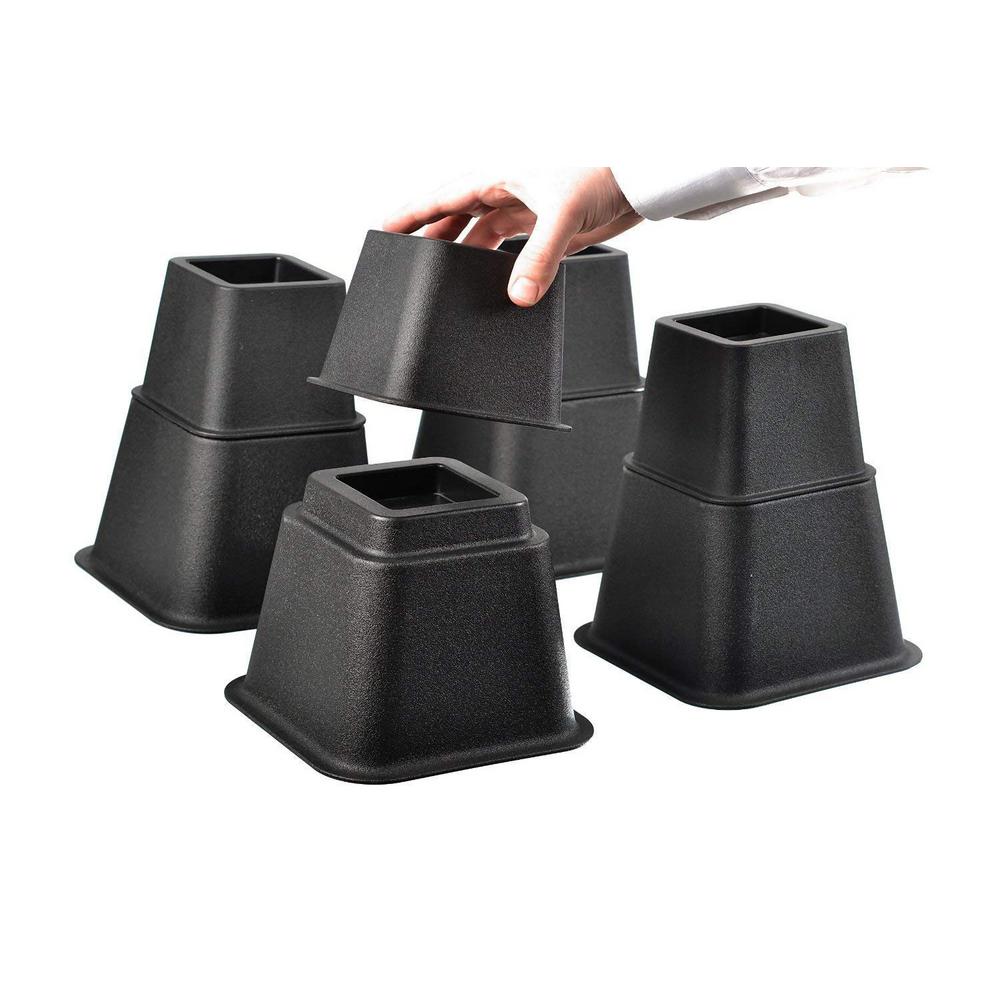 Home It Adjustable Bed Risers Or Furniture Riser 250 The Depot Home It Adjustable Bed Risers Or, Rubber Feet For Furniture Home Depot