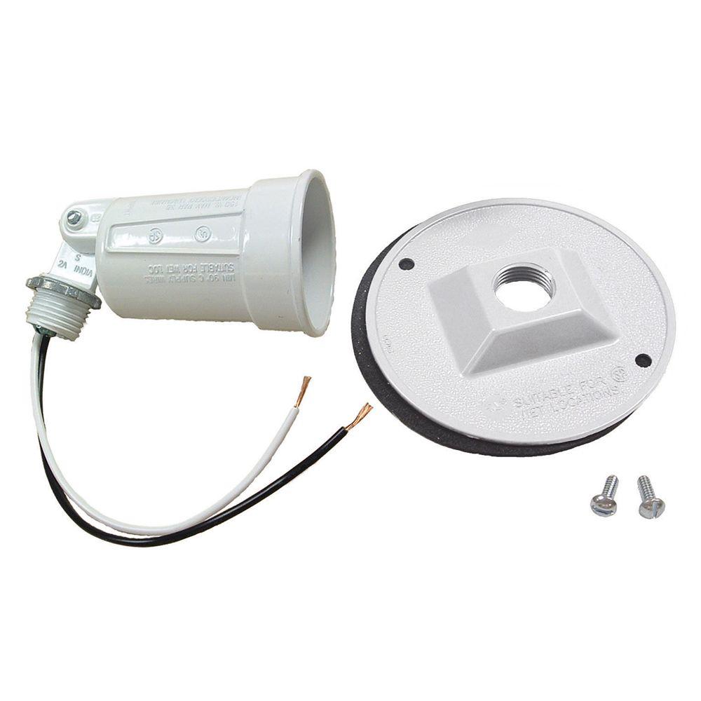 BELL 4 in. Round Weatherproof Par Lampholder and Cover Combination5624