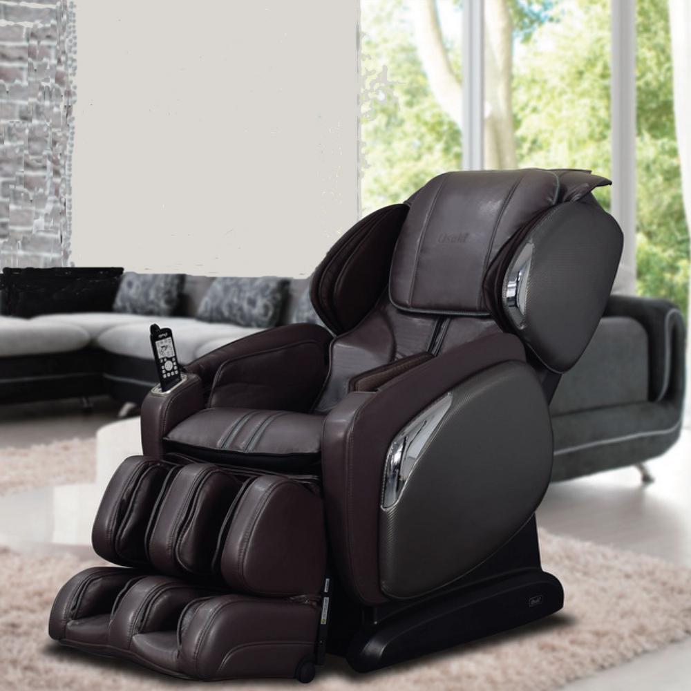 Titan Osaki Brown Faux Leather Reclining Massage Chair Os 4000ls