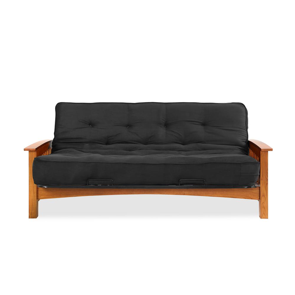 Black Futons Living Room Furniture The Home Depot Denver Black Futon