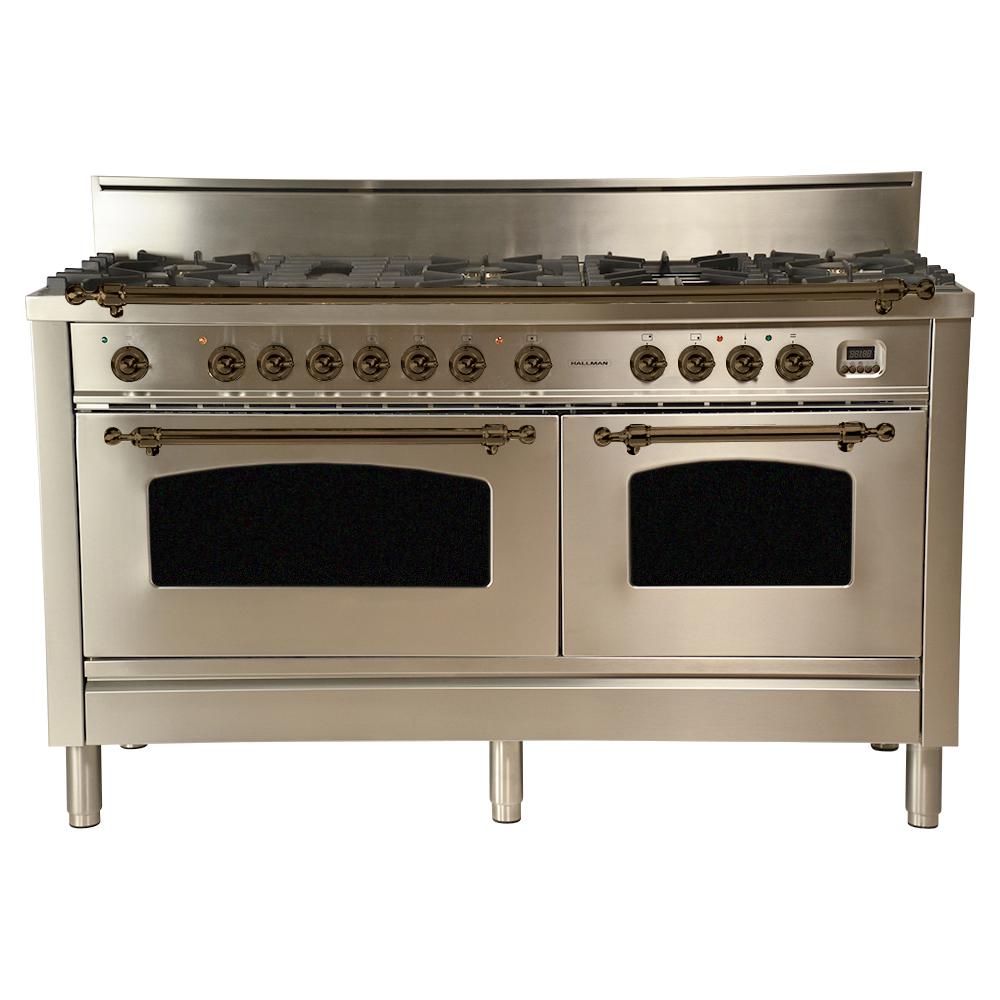 Hallman 60 In 6 Cu Ft Double Oven Dual Fuel Italian Range True