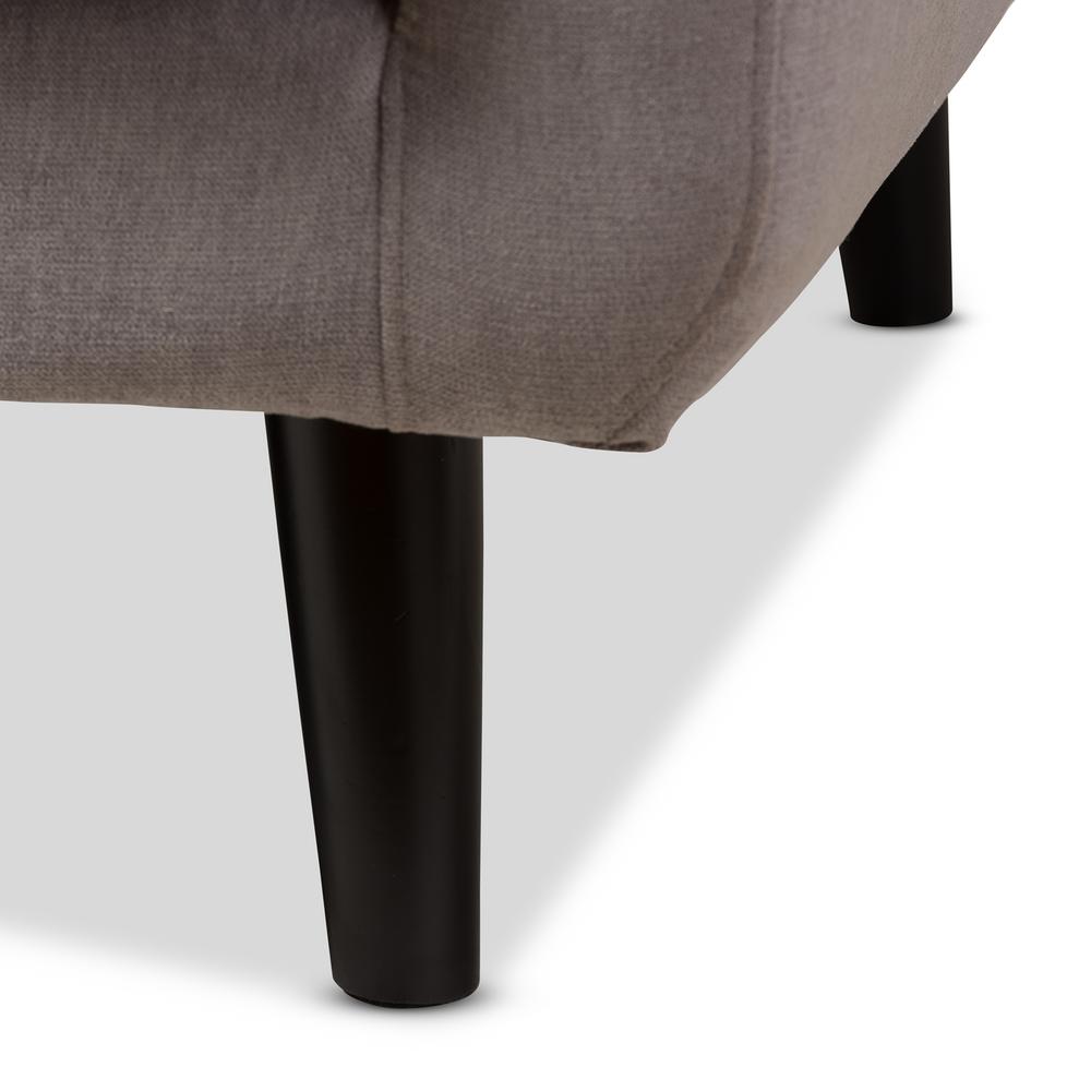 Baxton Studio Carina Light Gray Fabric Sofa 145 8217 Hd The Home Depot