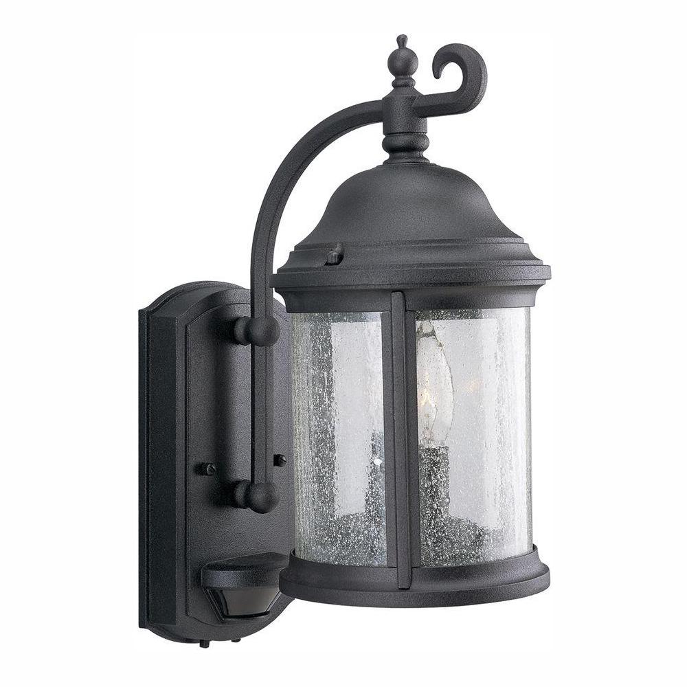 Progress Lighting Ashmore Collection 2 Light Textured Black 15 In Outdoor Wall Lantern Sconce
