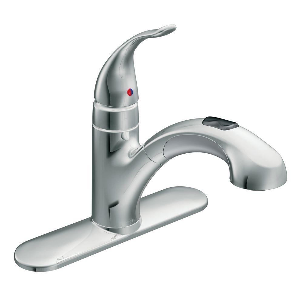 MOEN Integra Single-Handle Pull-Out Sprayer Kitchen Faucet ...