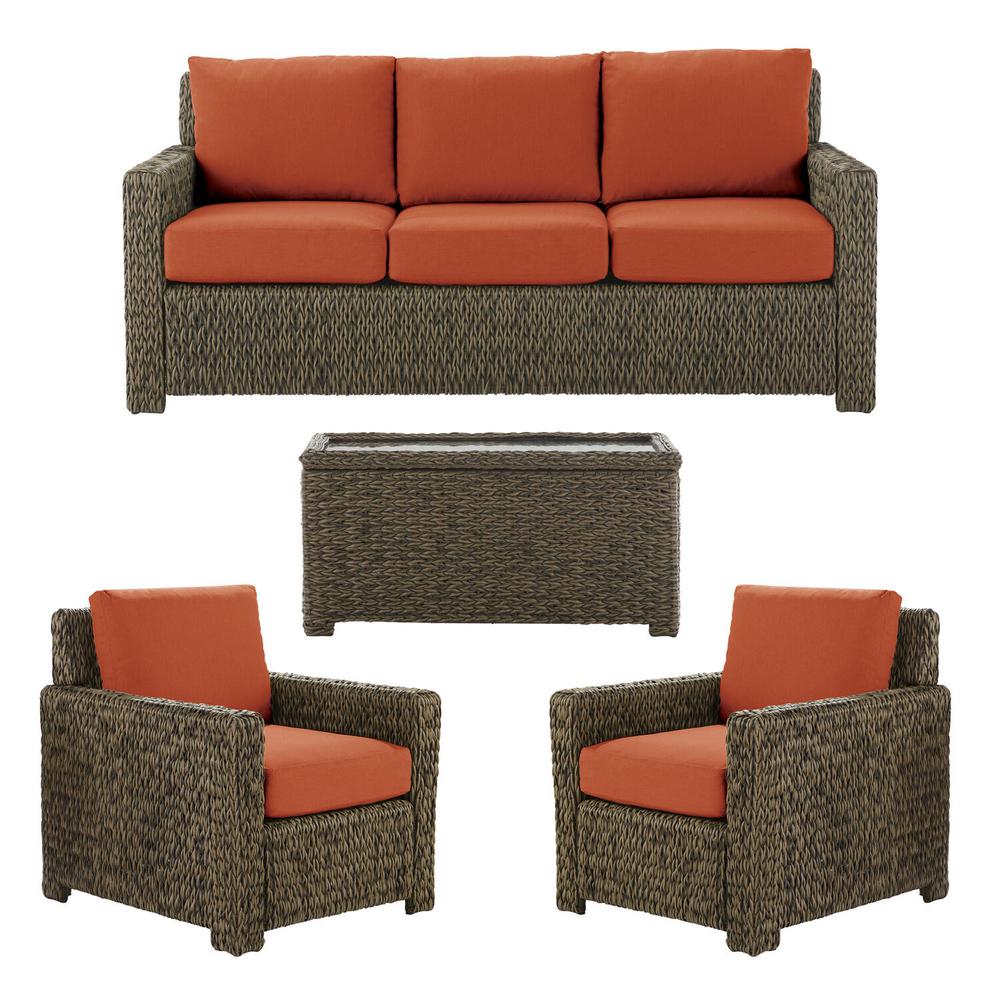 Seats 5 People Patio Conversation Sets Outdoor Lounge Furniture The Home Depot - Lampert Rattan Wicker Patio Chair With Cushions Seats 5 People Patio Conversation Sets Outdoor Lounge Furniture The Home Depot - Lampert Rattan Wicker Patio Chair With Cushions